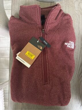 The North Face Men’s Brick Red Zip-Neck Sweater